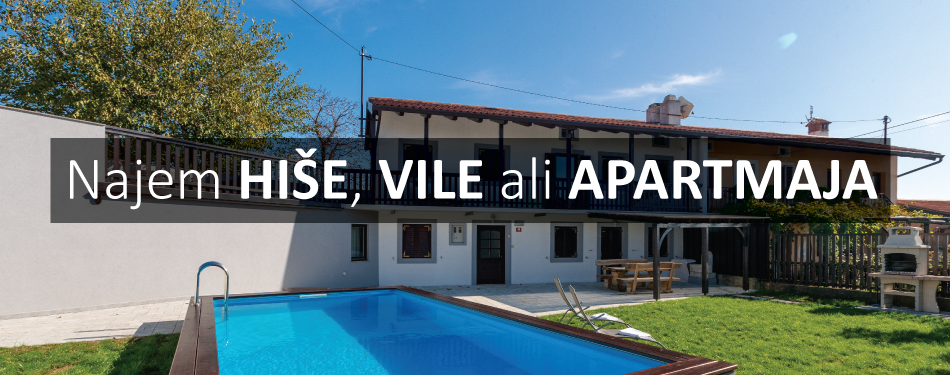 Najem hiše, vile ali apartmaja